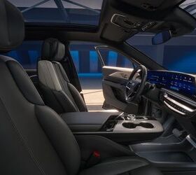 Interior shot of the full dash and center console in the 2024 Cadillac LYRIQ Tech trim.
