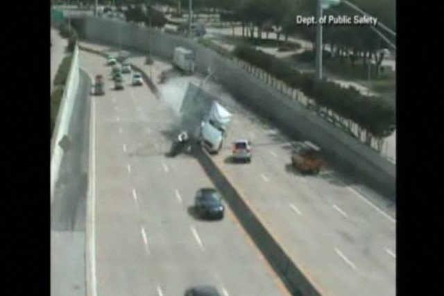 spectacular pepsi truck crash caught on video