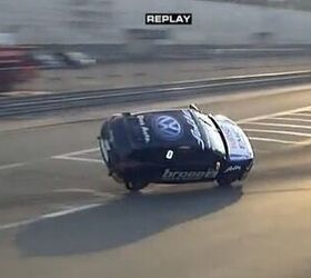 Volkswagen Scirocco R Cup Car Crashes in Spectacular Two-Wheel Style ...