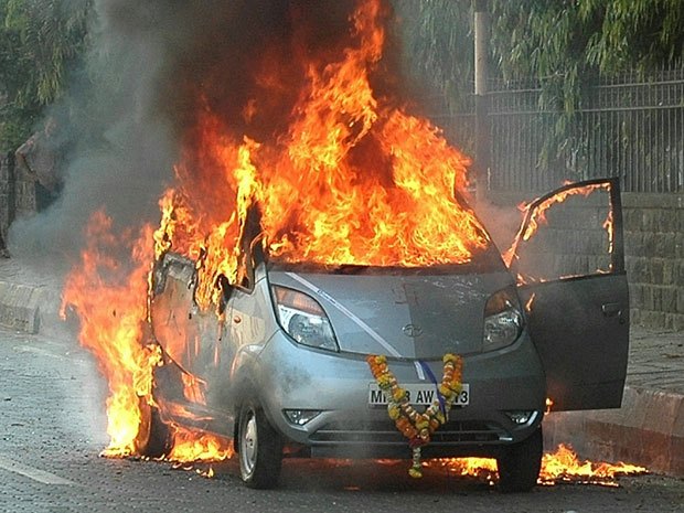Tata Nano Is The Latest Car To Go Up In Flames