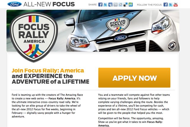 Ford Focus Reality Show Channels The Amazing Race