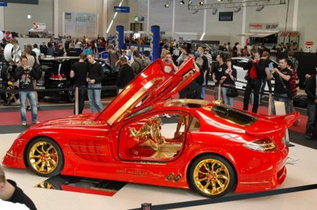 McLaren SLR Glitters With 11 Pounds of Gold and 600 Rubies