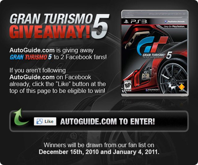 Gran Turismo 5 Giveaway: 'Like' AutoGuide on Facebook for Your Chance to Win