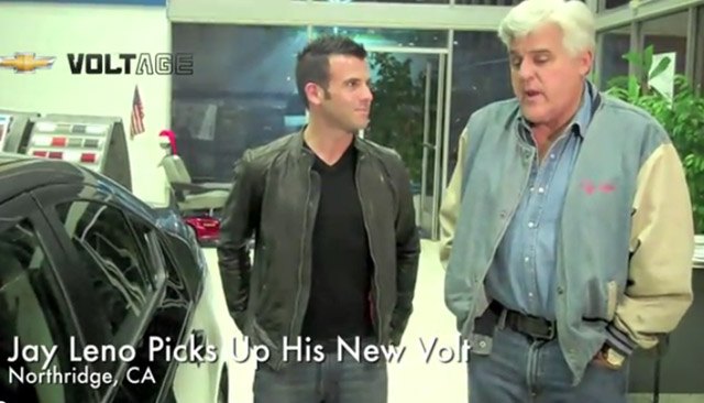 jay leno takes delivery of his chevrolet volt video
