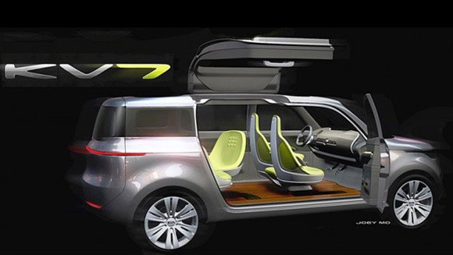 kia kv7 concept teased ahead of detroit auto show reveal hinting at brand s next van