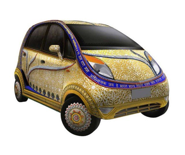 gold coated tata nano is hideously ostentatious