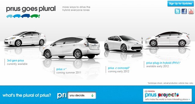 toyota asks what is the plural of prius video
