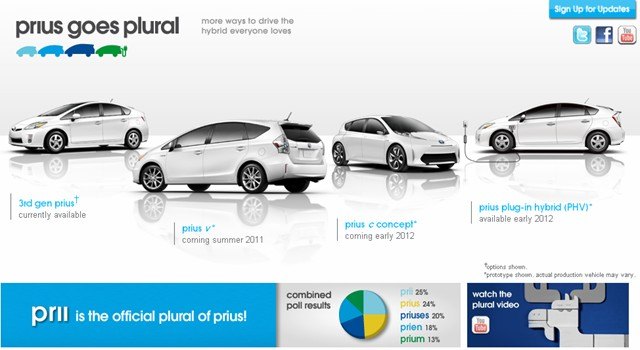 it s official prii is the plural of prius