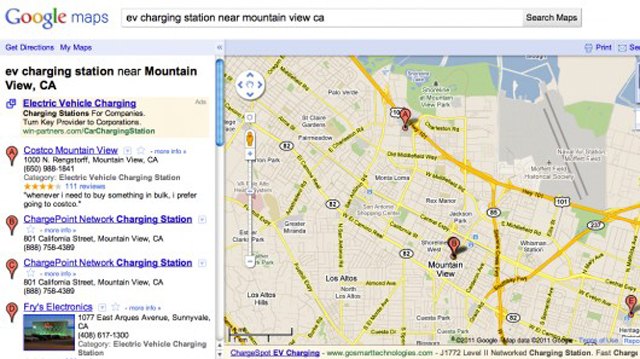 Google Maps Now Includes EV Charging Station Locations