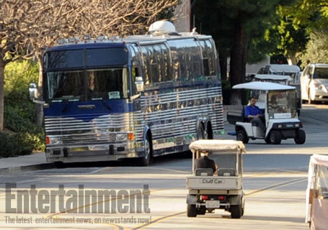 Charlie Sheen's Party Bus Removed From Warner Bros. Lot