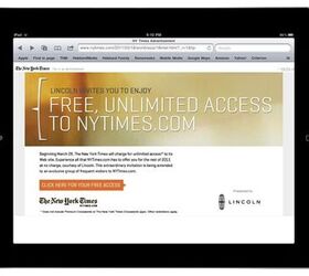 Lincoln Offers Free Access To New York Times Online Section