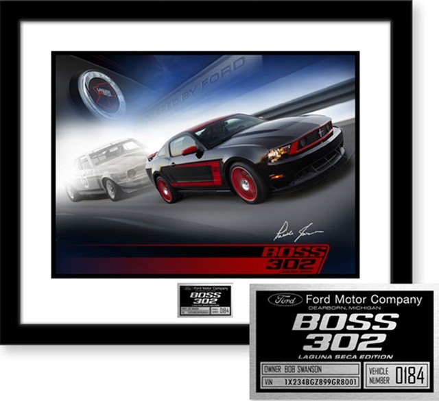 2012 ford mustang boss 302 owners can buy custom print