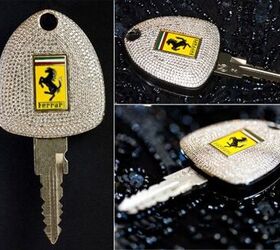 Bespoke Ferrari Car Key Sparkles With Diamonds And Gold