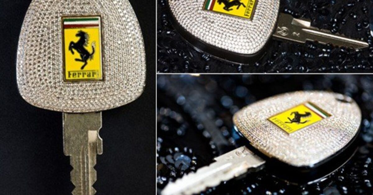 Diamond Chevy Key Bespoke Ferrari Car Key Sparkles With Diamonds And Gold | AutoGuide.com
