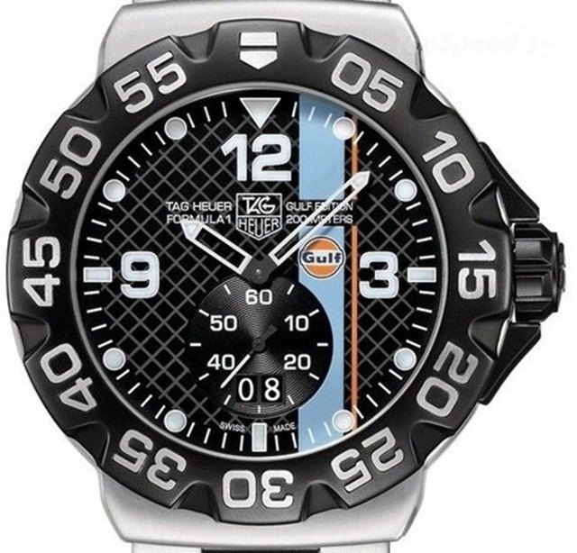 your engine will rev for tag heuer s formula 1 gulf edition watch