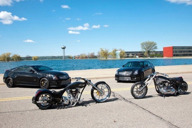 american choppers builds cadillac cts v choppers for charity
