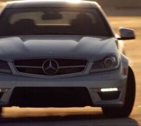 Mercedes C63 AMG Coupe Drifts Around C63 AMG Sedans [Video]