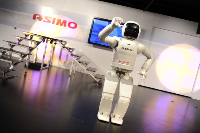 The World's Most Advanced Humanoid Robot ASIMO is presented at the "Honda Power of Dreams Experience" on January 21, 2011 at the Sundance Film Festival in Park City, Utah. (Photo by Jason Kempin/WireImage)
