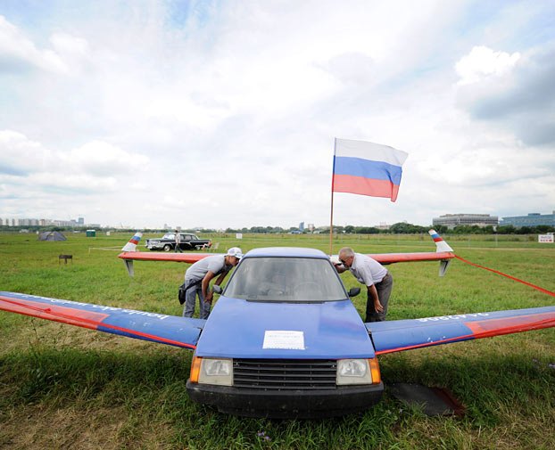 72 year old russian pilot builds flying car video