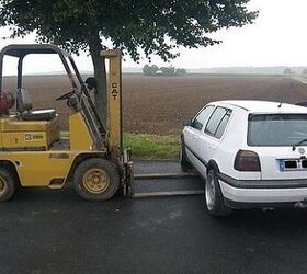 Man Tries To Escape DUI By Moving Crashed Car With Stolen Forklift