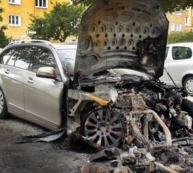 Berlin Protestors Setting Luxury Cars On Fire