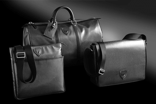 lamborghini bag collection made from carbon fiber