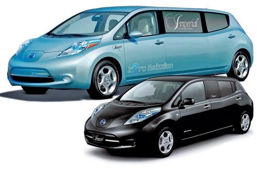 nissan leaf limo frugality meets excess