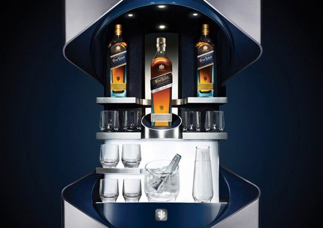 porsche design studio and johnnie walker blue label partner for exclusive bar