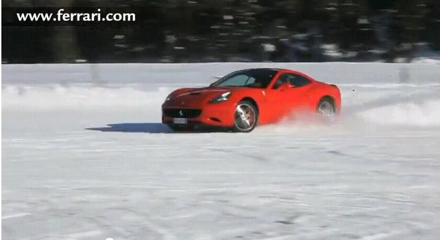 Ferrari California Tears Up The Snow In Switzerland