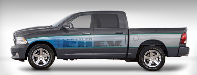 chrysler tests plug in electric hybrid trucks