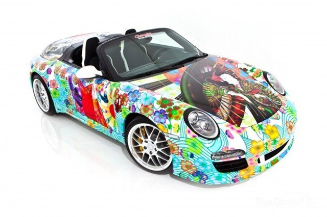 artist miguel paredes porsche 911 art car boasts extreme flower power
