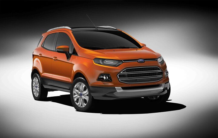 Ford previews the all-new Ford EcoSport at Auto Expo 2012 in New Delhi. The compact SUV was designed to combine best-in-class design, technology, quality and safety aimed at attracting a new generation of consumers in different global markets. (01/04/2012)