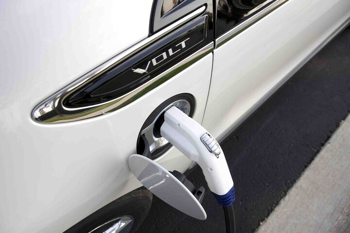 Chevrolet Volt recharging at charging station