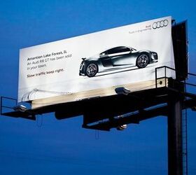 Audi R8 GT Billboard Warns Locals