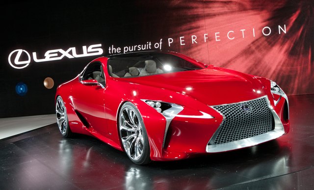 The Lexus LF-LC concept is unvieled at the North American International Auto Show, Monday, January 9, 2012. A new design concept for a hybrid 2+2 sport coupe, AaAthe concept weAaare showing here in Detroit continues the Lexus design revolution started with the CT and GS,AaA said Mark Templin, Lexus group vice president and general manager….