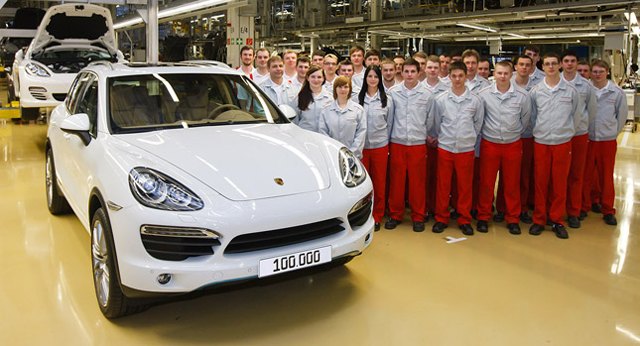 2nd gen porsche cayenne celebrates 100 000 mark