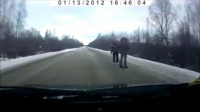 Winter Driving Rollover Caught on Video