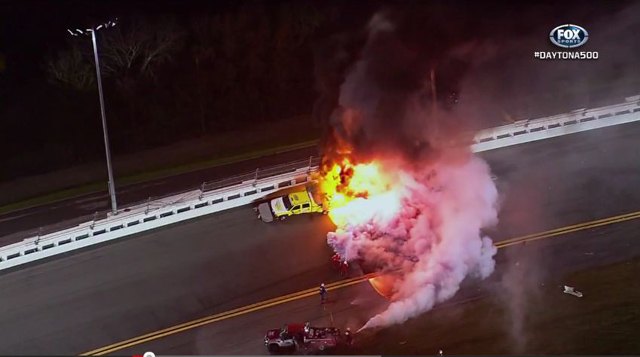 2012 Daytona 500 Highlights, Fiery Explosion Video
