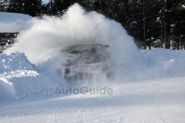 Lamborghini Aventador Crashes Into a Snow Drift