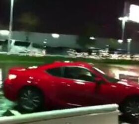 watch a toyota gt 86 crash while hooning video