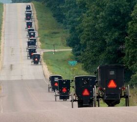 Amish Exercise Religious Freedom, Object to Orange Triangles an Buggies