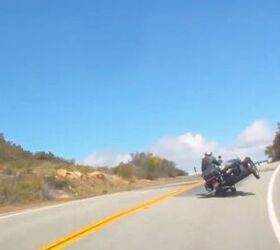 Crazy Motorcyclist Drives Sidecar on Two Wheels