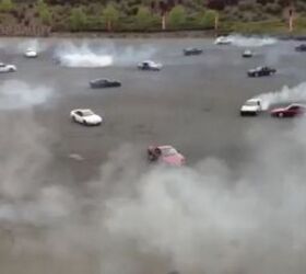 75 Cars Do Donuts Simultaneously for New World Record