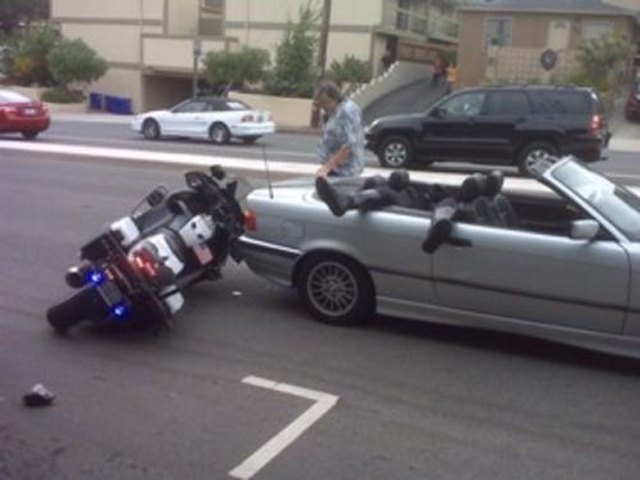 california man vs motorcycle cop bizarre case