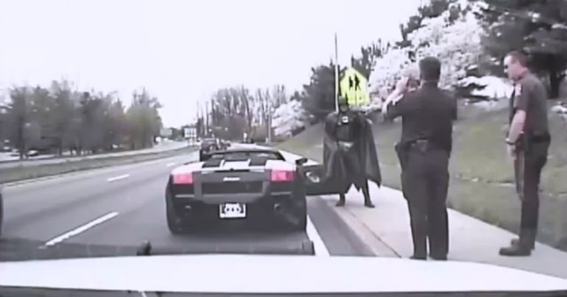'Batman' Lamborghini Police Dash Cam Video Released