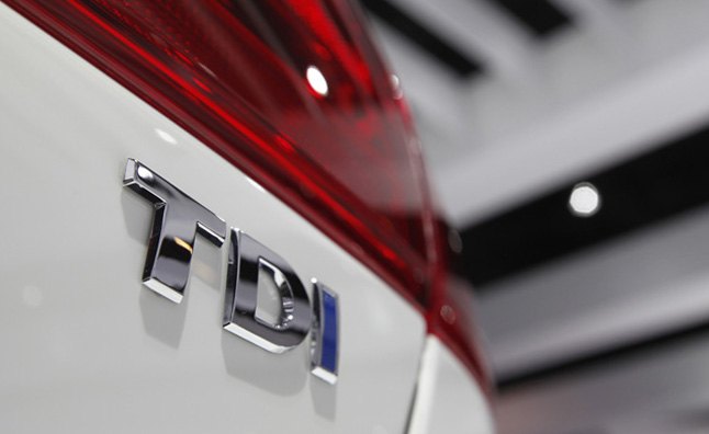 Rear model badge view of the Volkswagen Jetta TDI at the Chicago Auto Show on Wednesday, Feb. 8, 2012 in Chicago, IL. (Ross Dettman / AP Images for Volkswagen)