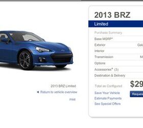 2013 Subaru BRZ Configurator Goes Online