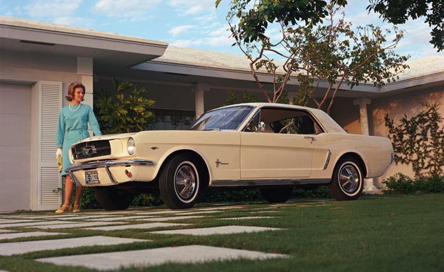 The sporty styling and value of the original 1964 1/2 Mustang appealed to men and women of all ages. At a list price of $2,368, it sold more than 22,000 on the first day and more than one million in the first 24 months.