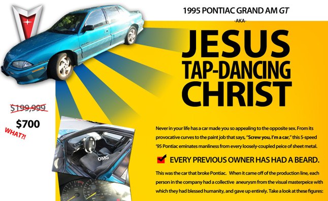 craigslist pontiac grand am gt advertisement is hilarious and ridiculous