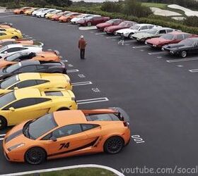 Lamborghinis Overtake Parking Lot in Massive Meetup